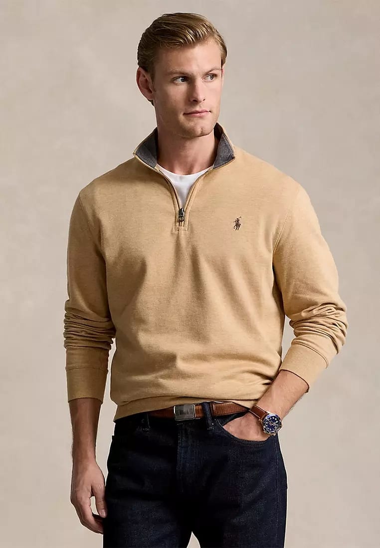 Luxury Jersey Quarter-Zip Pullover